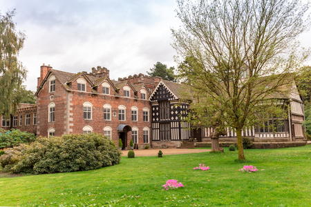Timber framed Elizabethan mansion in North England.の写真素材