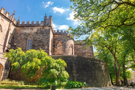 Lancaster Crown Court in the Shire Hall of Lancaster castle formerly HMP in the city of Lancaster UK.のeditorial素材