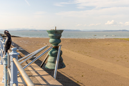 Morecambe, UK - July 19, 2021: The Morecambe Bay Bell is part of the national project of bells around British coastal waters.のeditorial素材