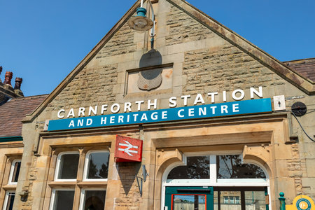 Carnforth, Lancashire, UK - July 21, 2021: Carnforth Station and Heritage Centre, famously featured...