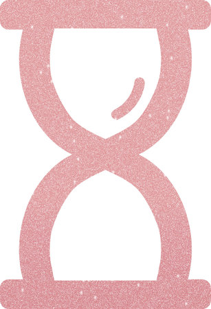 Rose Gold Hourglass Icon, Rose Gold Icon Setの写真素材