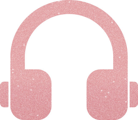 Rose Gold Headphone Icon, Rose Gold Icon Setの写真素材