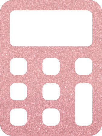 Rose Gold Calculator Icon, Rose Gold Icon Setの写真素材