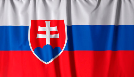 Flag of Slovakia with textureの写真素材