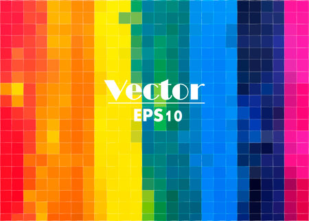 Rainbow striped seamless pattern. vector illustration. Abstract grid background.のイラスト素材