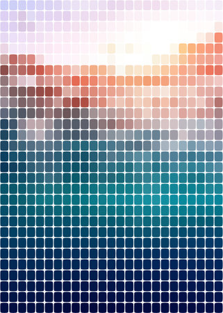 Sunset background vector illustration with geometric pattern.Saved in eps file with transparencies, well constructed for easy editing.のイラスト素材