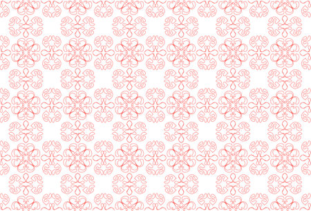 ethnic seamless background. textures in red and white colors. vector illustrationのイラスト素材