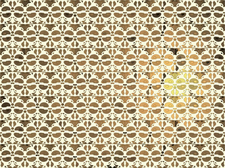 Luxury golden floral pattern on a beige background. Elegant decorative vector pattern for the design of invitations, cards, covers, business cards.のイラスト素材