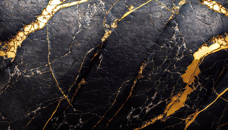 black marble with golden veins ,Black marbel natural pattern for background, abstract black white and gold, black and yellow marbl, hi gloss marble stone texture of digital wall tiles design.の写真素材