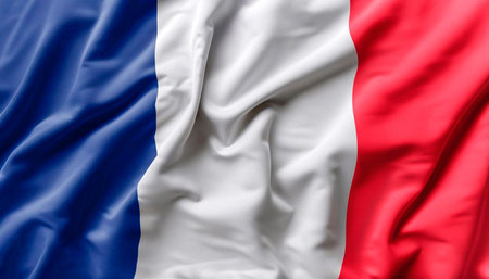 Waving national flag of Franceの写真素材