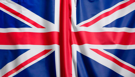 Waving national flag of Great Britain