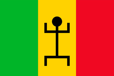 original and simple Mali flag isolated vector in official colors and Proportion Correctlyのイラスト素材
