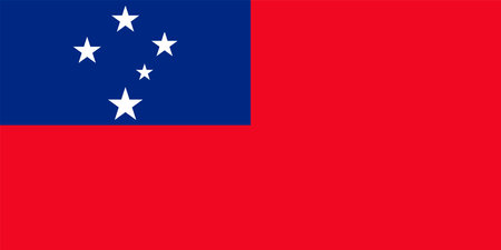 Western Samoa flag isolated vector in official colors and Proportion Correctlyのイラスト素材