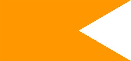 Maratha Empire (1674-1818) Flag Waving Vector Illustration on White Background. Indian Historical Flag. A Saffron Colored Swallowtail Flag.のイラスト素材