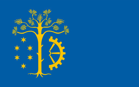 Flag of Stalyovovolsky districtのイラスト素材