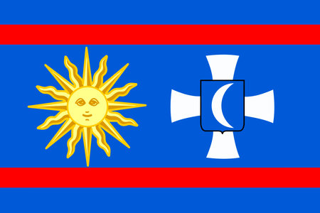 Flag of Ukrainian Region (Oblast) of Vinnytsiaのイラスト素材