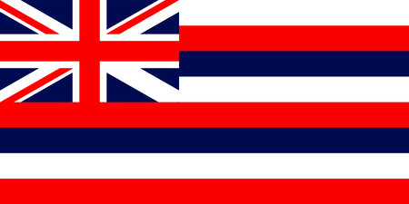 Vector image of Hawaii State flag. Ka Hae Hawaii. Proportion2:3. EPS10.のイラスト素材