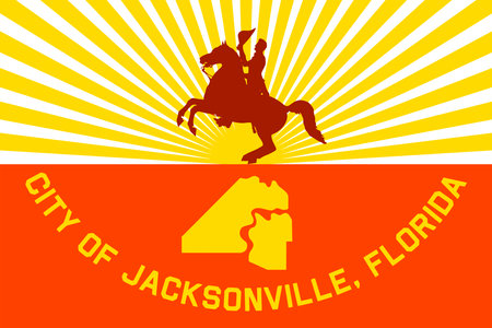 Florida official flag, United States of America, USA, vector illustrationのイラスト素材