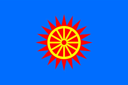 Black flat blank highlighted location map of the OBUKHIV RAION inside gray regions map of the Ukrainian administrative area of Kyiv Oblast, Ukraineのイラスト素材