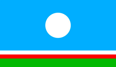 Flag of the Russian Federal Subject of Sakha (Yakutia) Republicのイラスト素材