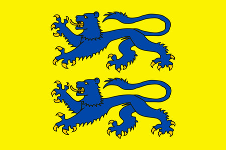 Schleswig-Flensburg Flag - Schleswig-Holstein,Germany (EPS)のイラスト素材