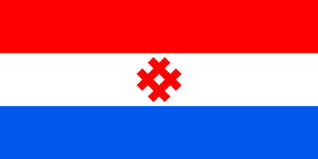 flag of Komi-Permyak Okrug with rain dropsのイラスト素材