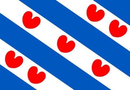 stamp flag of friesland vector - editable flags and mapsのイラスト素材