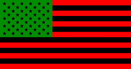 African America Flag. vector EPS file. vector EPS file.のイラスト素材