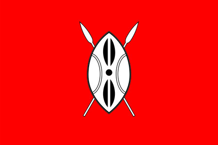 Kenya independence day greeting card, banner with template text vector illustration. Kenyan memorial holiday 12th of December design element with shield of Masaiのイラスト素材