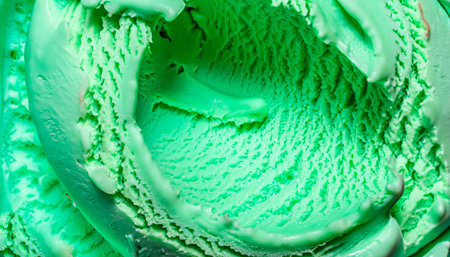 Mint Ice Cream with Chocolate Chipsの写真素材