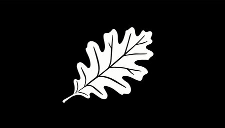 Oak leaf graphic icon. Oak leaf sign isolated on white background. Flat style. Modern pictogram for web graphics. Vector illustrationのイラスト素材