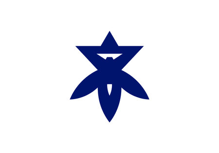 City flag of Osaka, Japan. Vector illustration.のイラスト素材