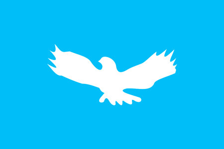 3D Illustration of a waving Ukraine city flag of Slovianskのイラスト素材