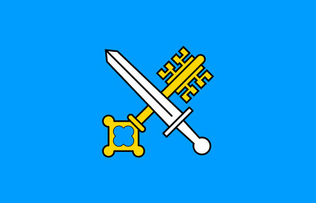 Vector map of canton Basel-Landschaft with coat of arms and location on Switzerland mapのイラスト素材