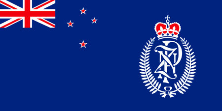 original and simple New Zealand Police flag isolated vector in official colors and Proportion Correctlyのイラスト素材