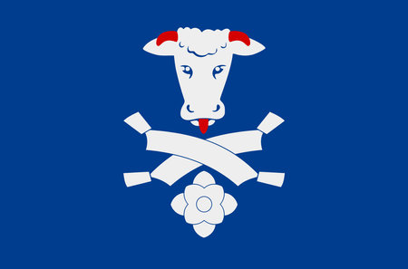 Map of Vastra with each administrative district where Svenljunga is pulled out isolated on light colored backgroundのイラスト素材