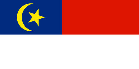 Flag of the Malaysian state Malacca.のイラスト素材