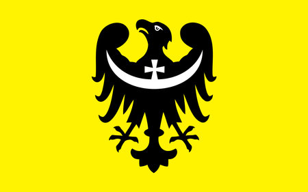 The of a Flag of the Lower Silesian Voivodeship.のイラスト素材
