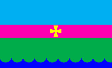 The of a Flag of Yampil Vinnitsa regionのイラスト素材