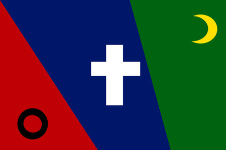 Mindanao flag by Alexander Noble (1990), Philippines. Symbolic colors represent regional culture, identity, and community unity.のイラスト素材