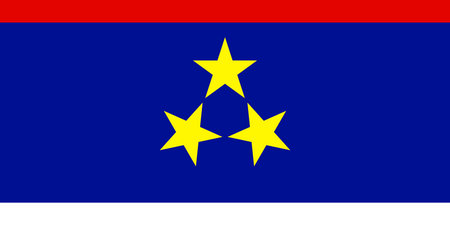 Flag of Vojvodina, Regional Symbol of Northern Serbia Representing Autonomy, Multicultural Heritage, and Regional Identity, High-Resolution Vector Imageのイラスト素材