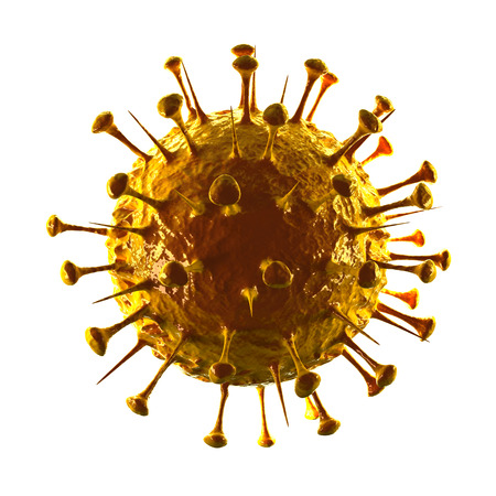 Sars Virus III - Isolated on Whiteの写真素材