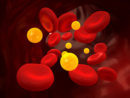 Cholesterol / Diabetes - Blood Streamの写真素材