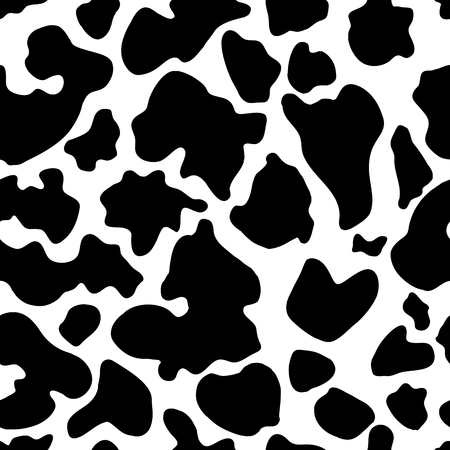 Seamless texture of cow hide. Wallpaper skin of cattle. Vector cow skinのイラスト素材