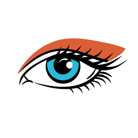 Eye on white background. Eyes art. Woman eye. The eye logo. Eyes art. Human eye, eye close up - vectorのイラスト素材