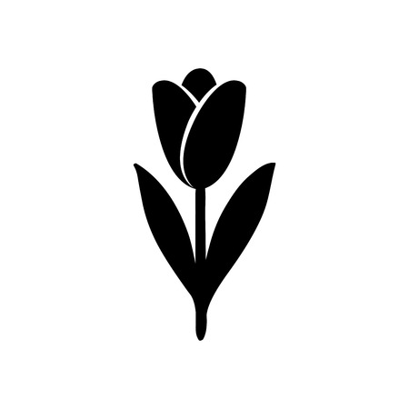 Tulip Icon. Tulip silhouette. Vectorのイラスト素材