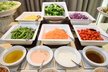 Salad bar buffet in party