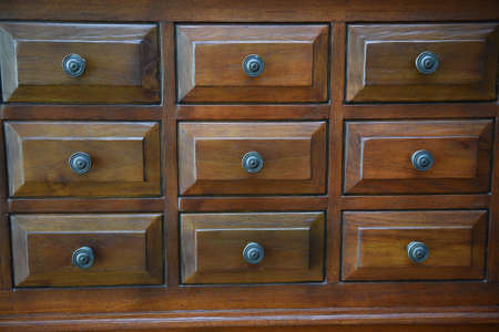 The woods drawers with vintage style.の写真素材