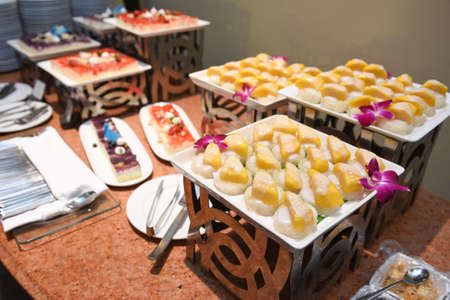 Mango sticky rice in line buffetの写真素材