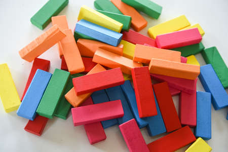 The colorful wood bar, toy for childrenの写真素材